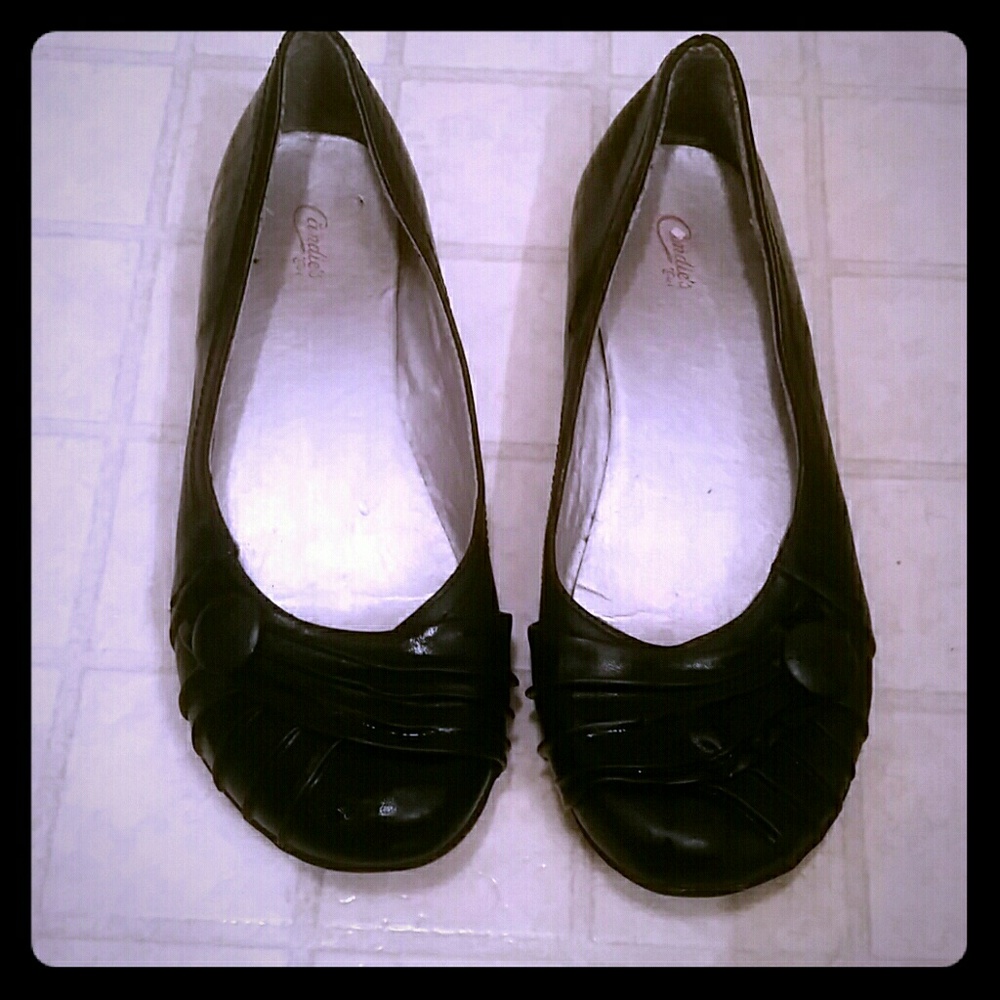 5 for $20!Candie's blck flats girls 6m fits 7 1/2